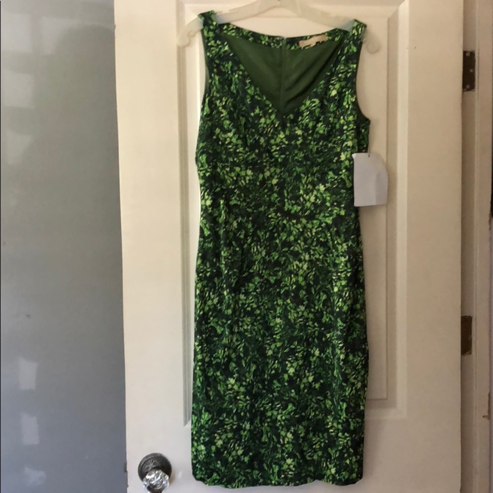 Michael Kors Collection boxwood print green dress